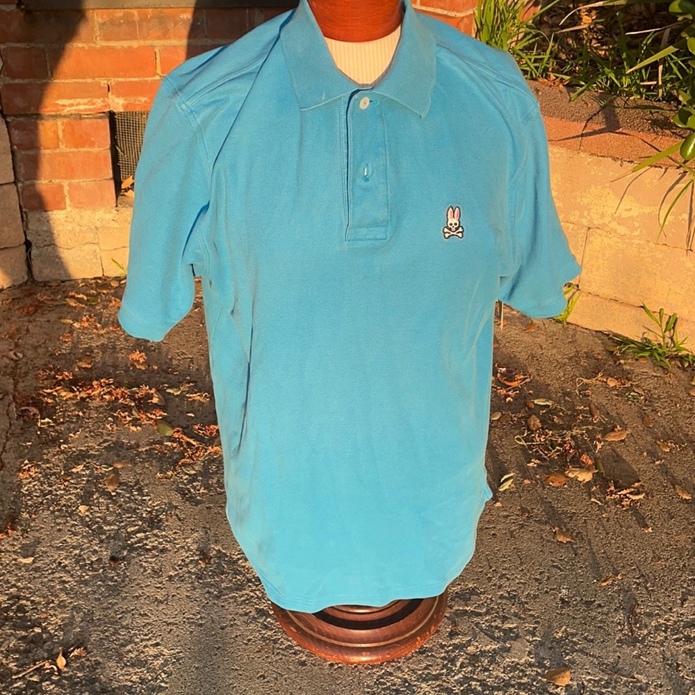 Psycho Bunny Blue Polo Size 7 Men